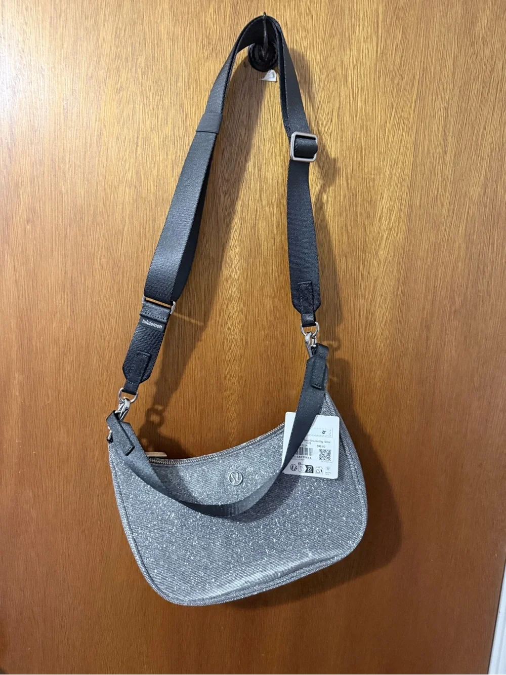 lululemon athletica Silver Glitter Small Shoulder Bag